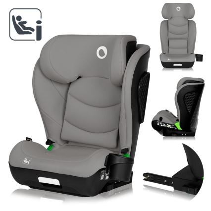 Lionelo - Vaikiška automobilinė kėdutė NEAL i-Size 100-150 cm betono pilka