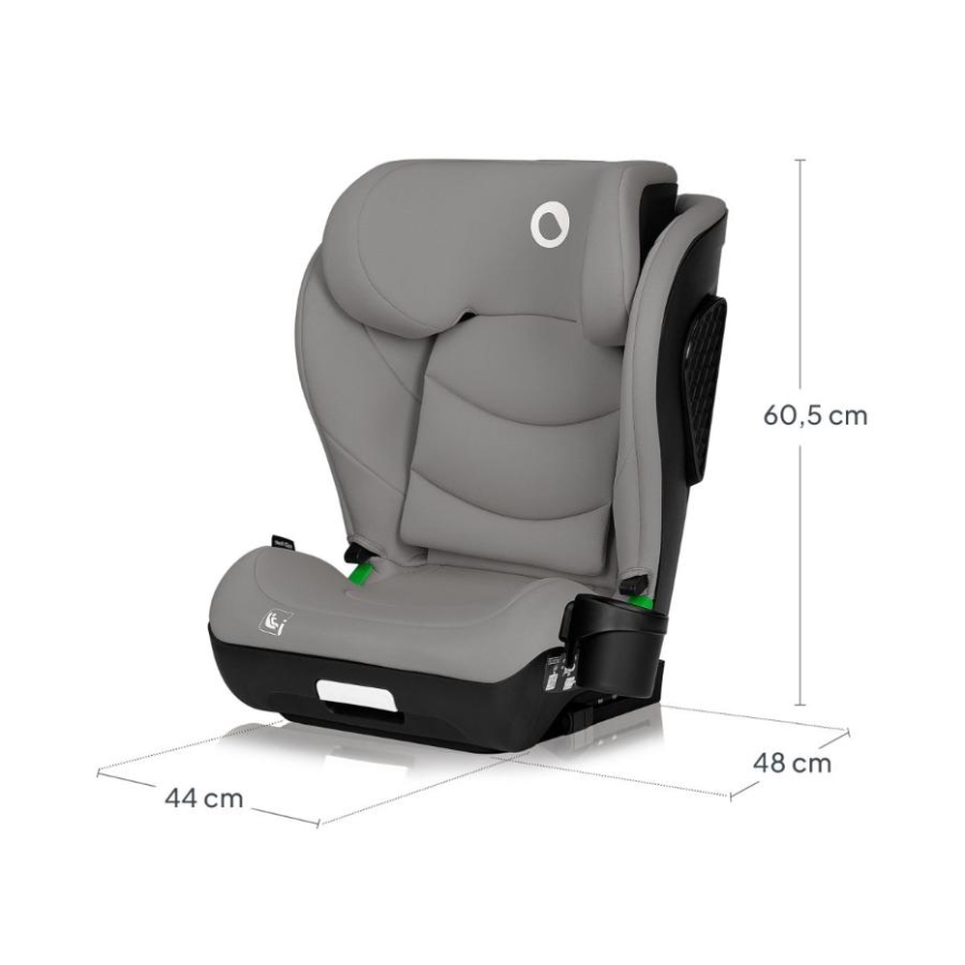 Lionelo - Vaikiška automobilinė kėdutė NEAL i-Size 100-150 cm betono pilka