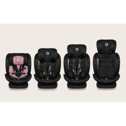 Lionelo - vaikiška automobilinė kėdutė su pasukama baze BASTIAAN i-Size 40-150 cm rožinė