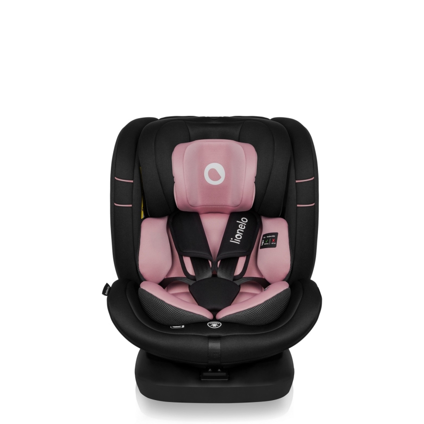 Lionelo - vaikiška automobilinė kėdutė su pasukama baze BASTIAAN i-Size 40-150 cm rožinė
