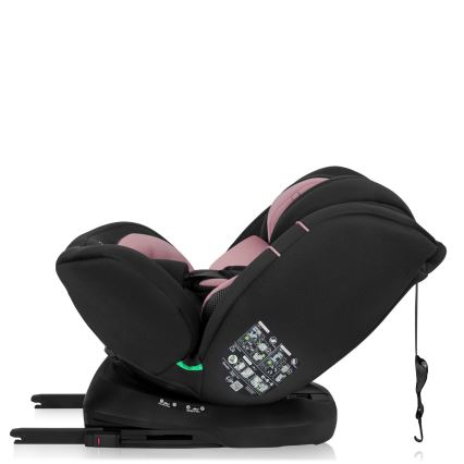 Lionelo - vaikiška automobilinė kėdutė su pasukama baze BASTIAAN i-Size 40-150 cm rožinė