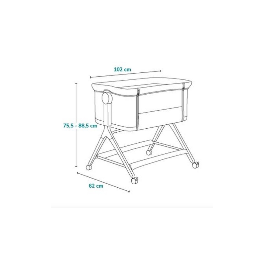 Lionelo - Vaikiška lovelė 3in1 LEONIE PLUS, pilka