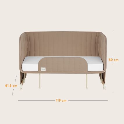 Lionelo - Vaikiška lovelė 5in1 THOMI PLUS Smėlio karamelė