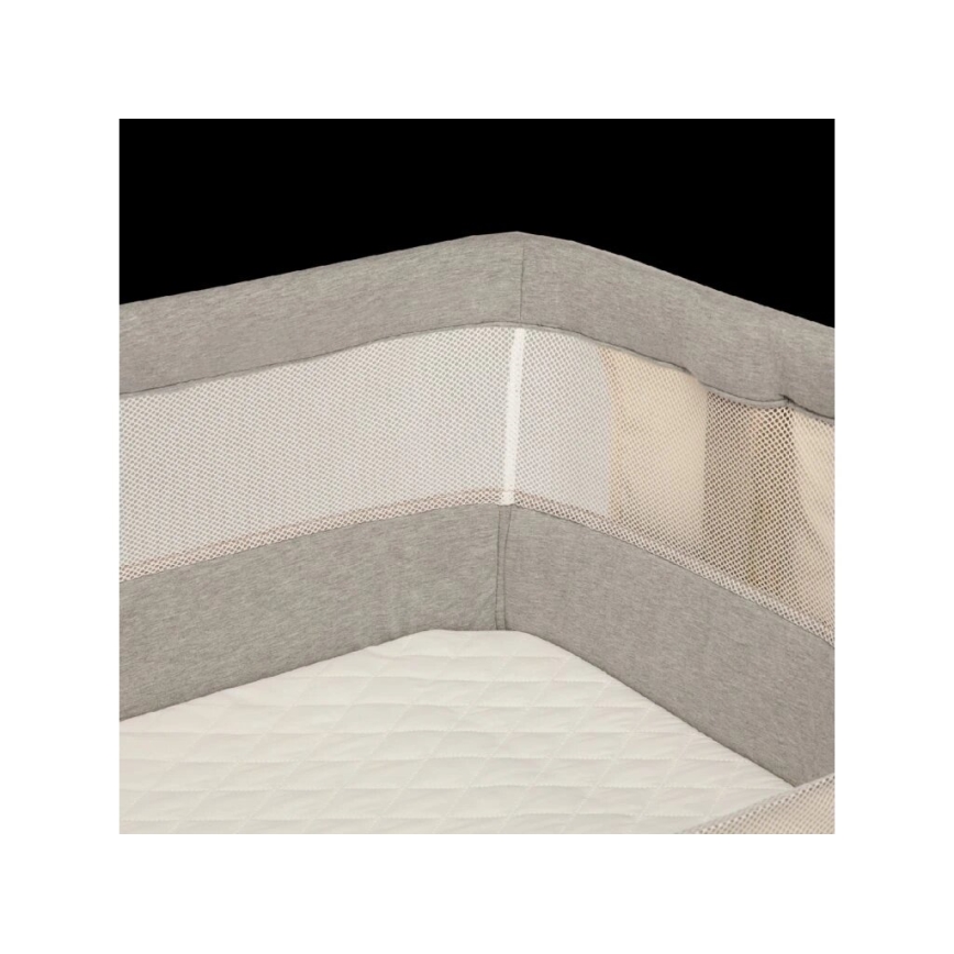 Lionelo - vaikiška lovelė LEONIE 3in1, pilka/juoda