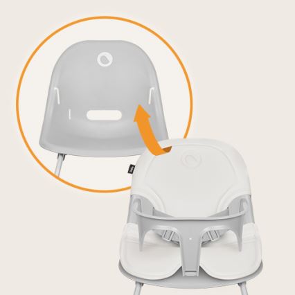 Lionelo - Vaikiška maitinimo kėdutė 2in1 DALIA balta/pilka