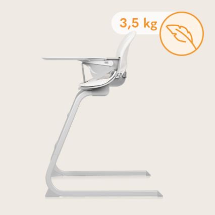 Lionelo - Vaikiška maitinimo kėdutė 2in1 DALIA balta/pilka