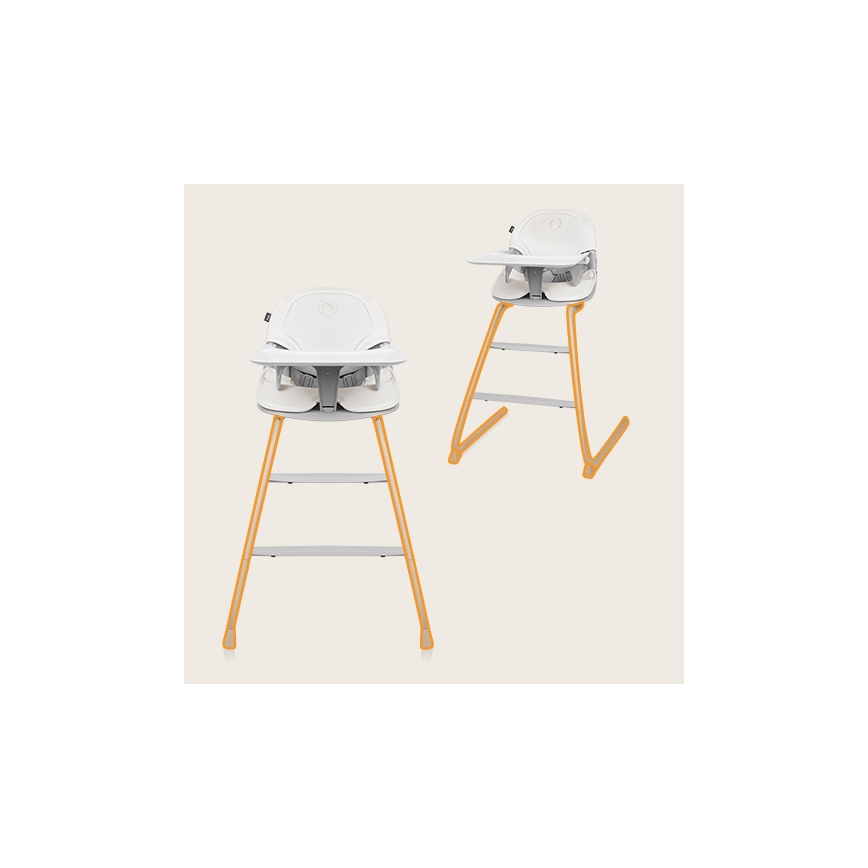 Lionelo - Vaikiška maitinimo kėdutė 2in1 DALIA balta/pilka