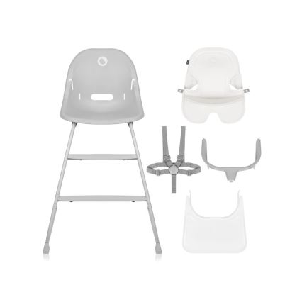 Lionelo - Vaikiška maitinimo kėdutė 2in1 DALIA balta/pilka