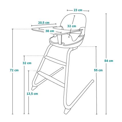 Lionelo - Vaikiška maitinimo kėdutė 2in1 DALIA balta/pilka
