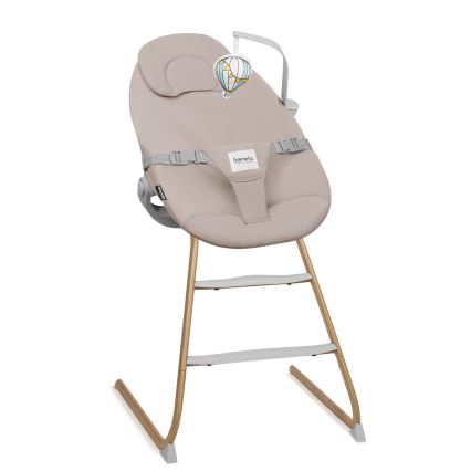 Lionelo - Vaikiška maitinimo kėdutė 4 viename DALIA SET Grey Stone Natural