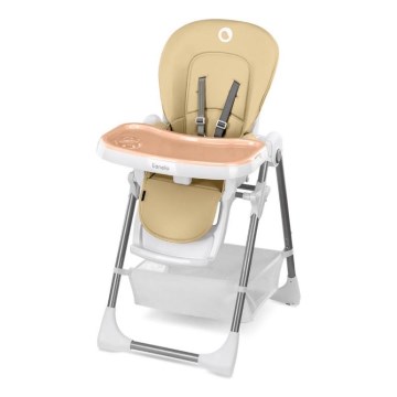 Lionelo - Vaikiška maitinimo kėdutė LINN PLUS balta/smėlinė