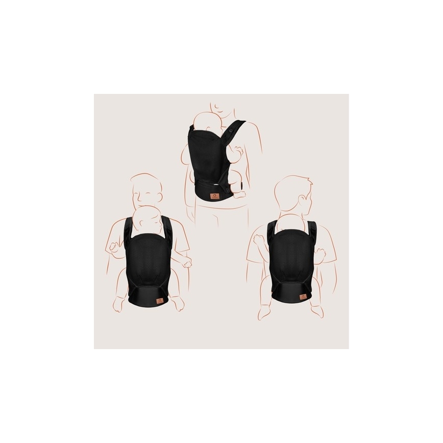 Lionelo - Vaikiška nešioklė MARGAREET Air Black