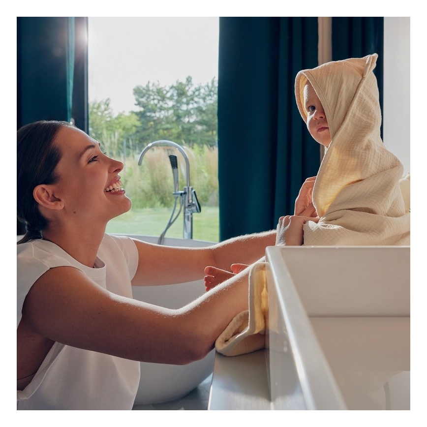 Lionelo - Vaikiška rankšluostis su gobtuvu MUSLIN HOODED TOWEL Beige Cappuccino