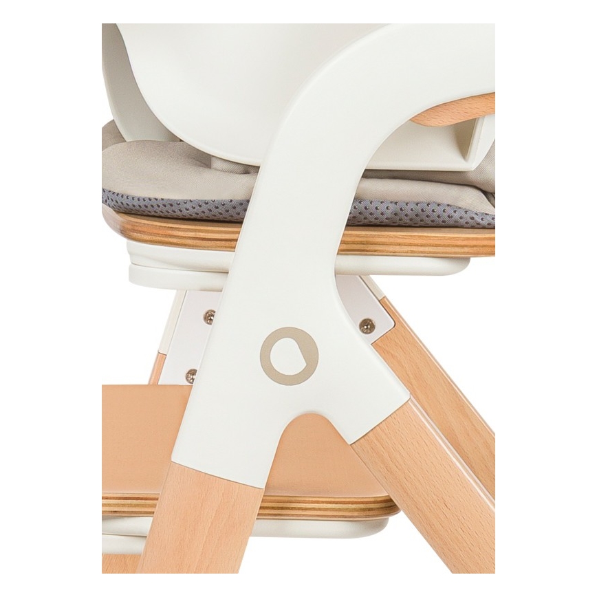 Lionelo - Vaikiška valgomojo kėdė 3 viename MEGAN Balta mediena