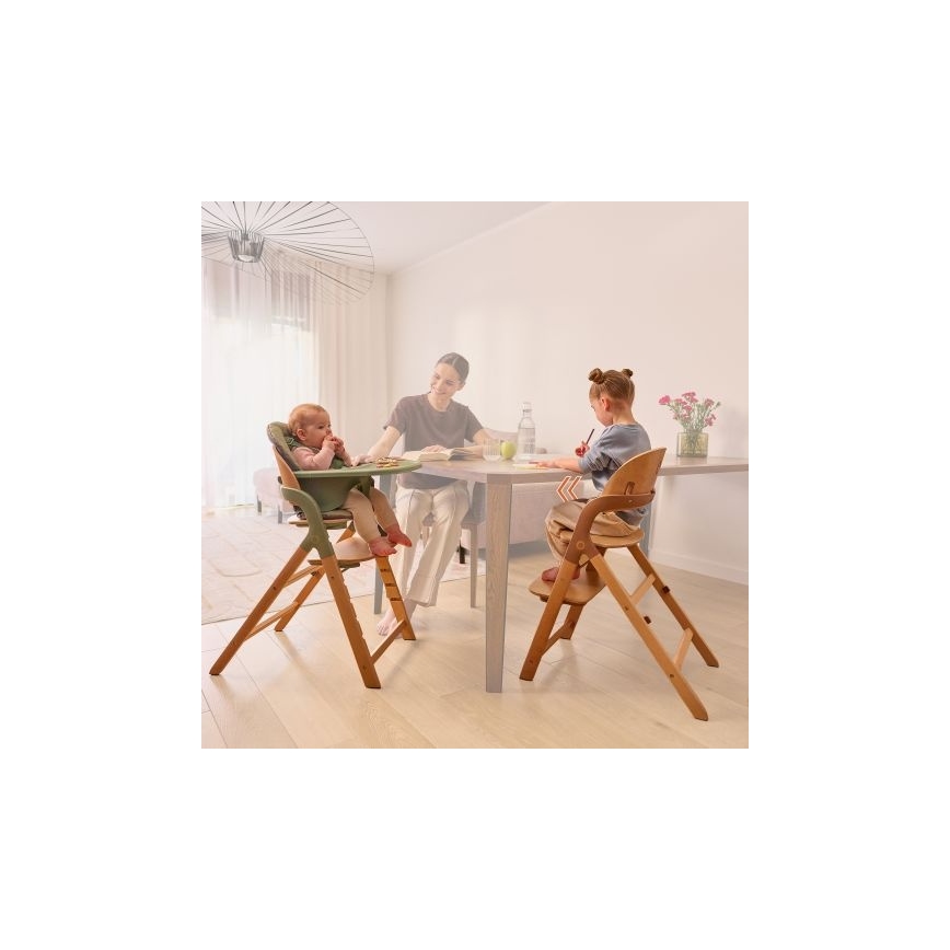 Lionelo - Vaikiška valgomojo kėdė 3 viename MEGAN Grey Wood