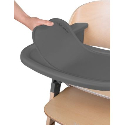 Lionelo - Vaikiška valgomojo kėdė 3 viename MEGAN Grey Wood