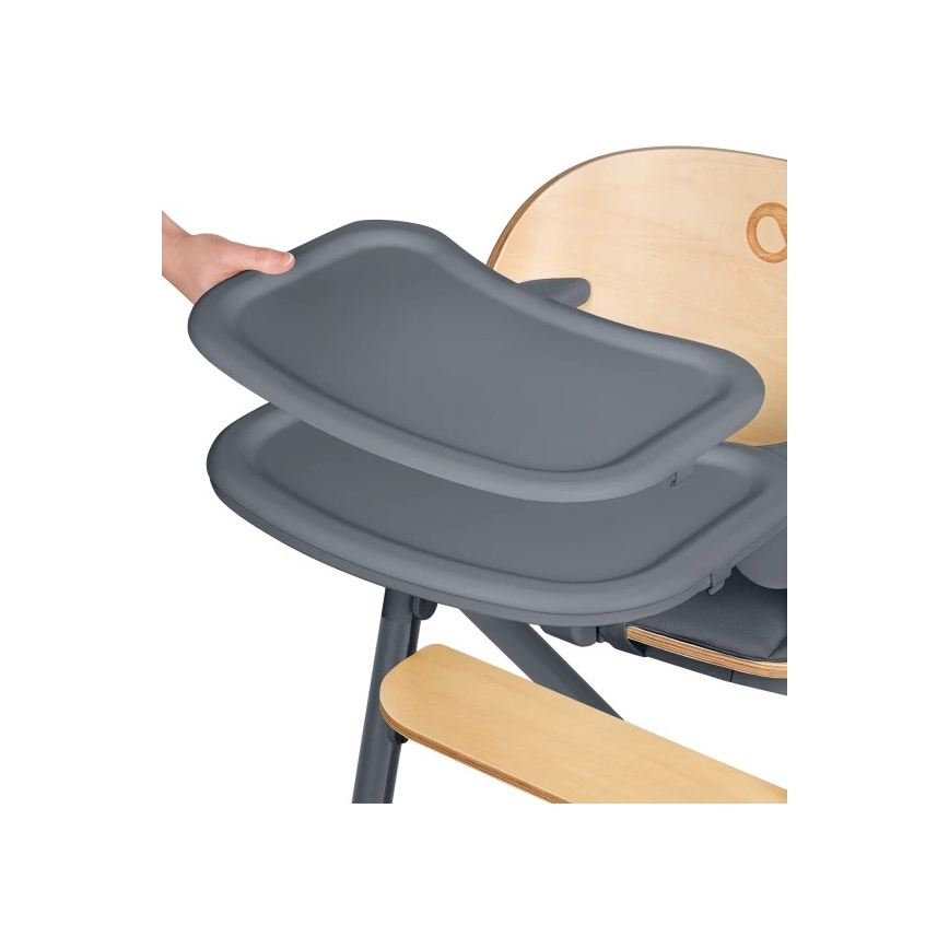 Lionelo - Vaikiška valgomojo kėdė 3in1 CELIA Grey Wood