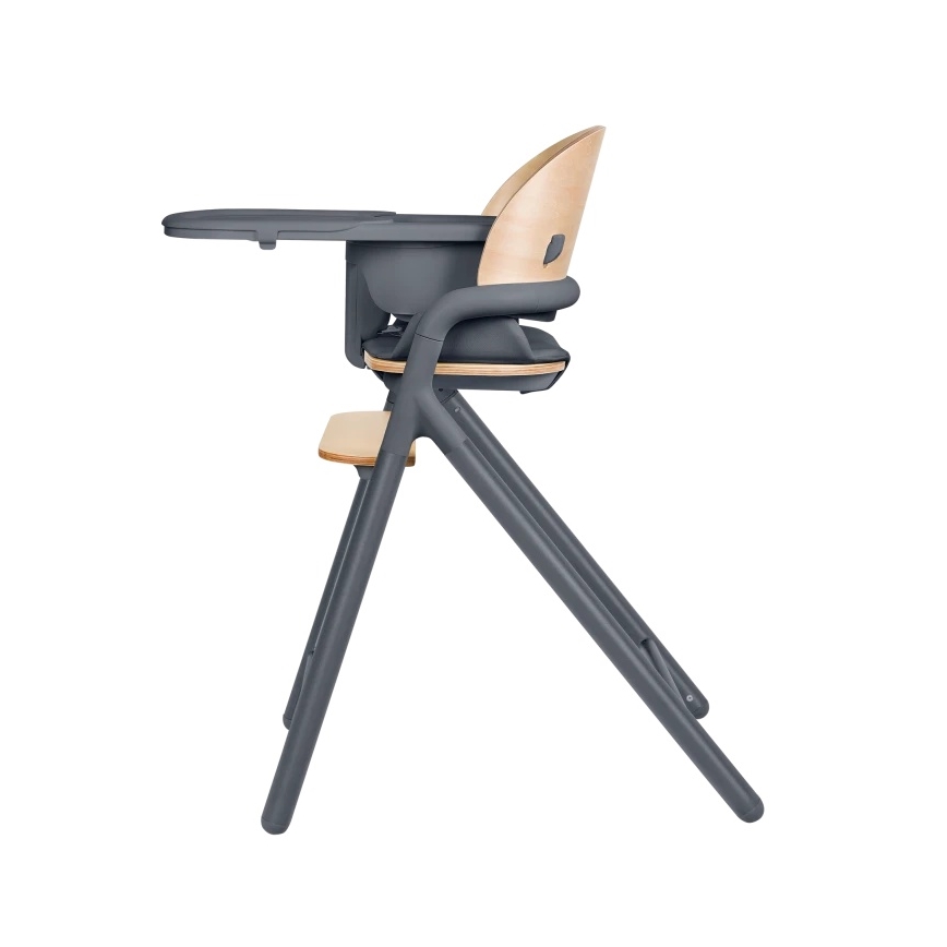 Lionelo - Vaikiška valgomojo kėdė 3in1 CELIA Pilka mediena