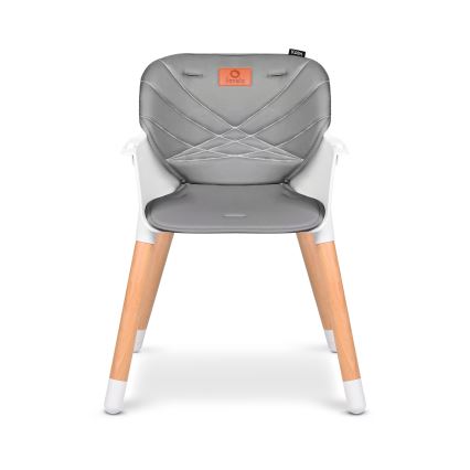 Lionelo - Vaikiška valgomojo kėdutė 2 viename KOEN Grey Stone