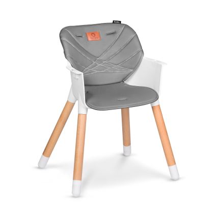 Lionelo - Vaikiška valgomojo kėdutė 2 viename KOEN Grey Stone