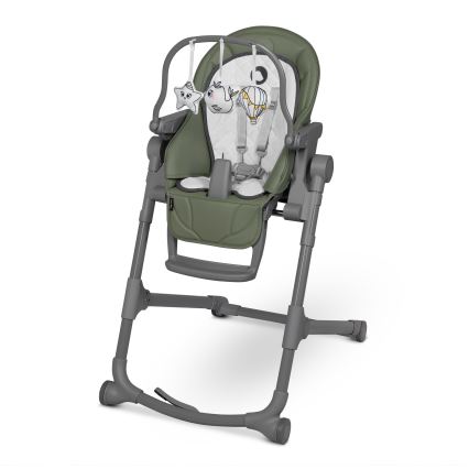 Lionelo - Vaikiška valgomojo kėdutė CORA PLUS Green Olive