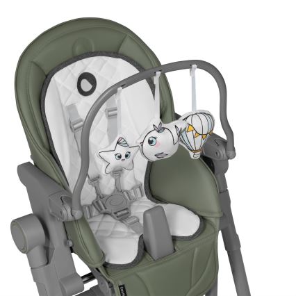 Lionelo - Vaikiška valgomojo kėdutė CORA PLUS Green Olive