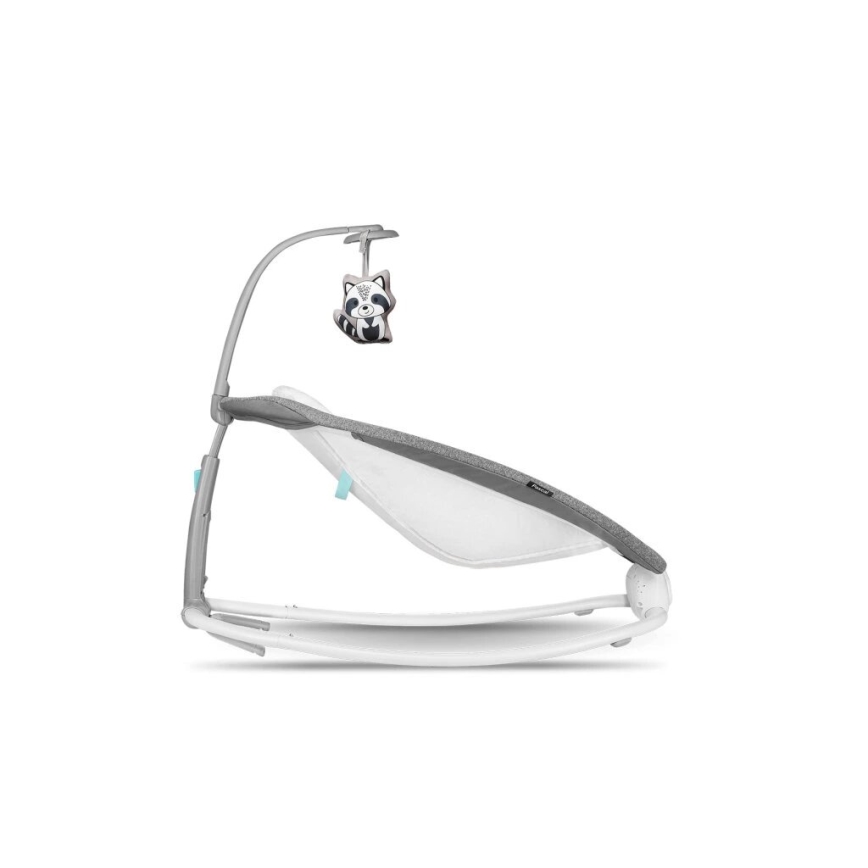 Lionelo - Vaikiška vibruojanti supama kėdutė su melodija PASCAL 2xAA pilka/turkio