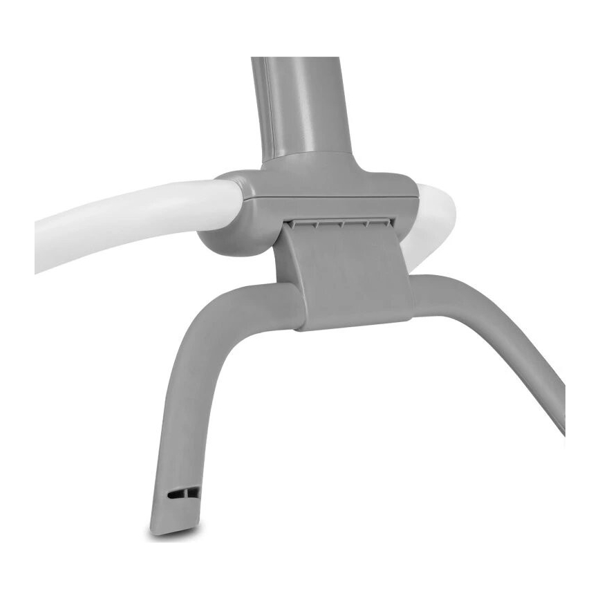 Lionelo - Vaikiška vibruojanti supama kėdutė su melodija PASCAL 2xAA pilka/turkio