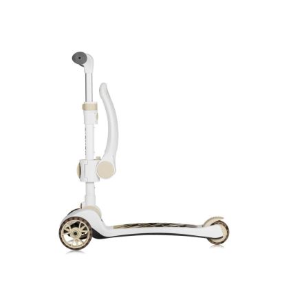 Lionelo - Vaikiškas 2in1 paspirtukas FRANKY, baltas/smėlio spalvos