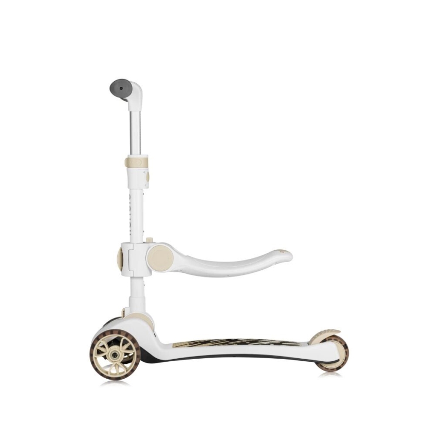 Lionelo - Vaikiškas 2in1 paspirtukas FRANKY, baltas/smėlio spalvos