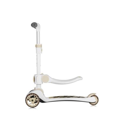 Lionelo - Vaikiškas 2in1 paspirtukas FRANKY, baltas/smėlio spalvos