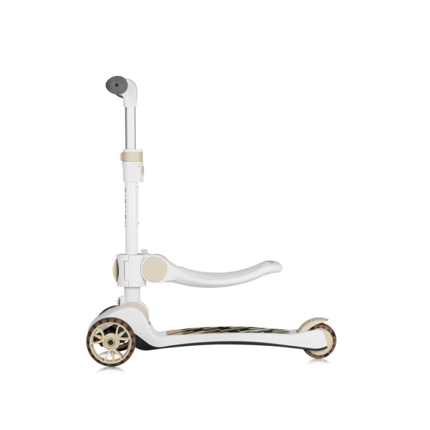 Lionelo - Vaikiškas 2in1 paspirtukas FRANKY, baltas/smėlio spalvos