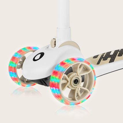 Lionelo - Vaikiškas 2in1 paspirtukas FRANKY, baltas/smėlio spalvos