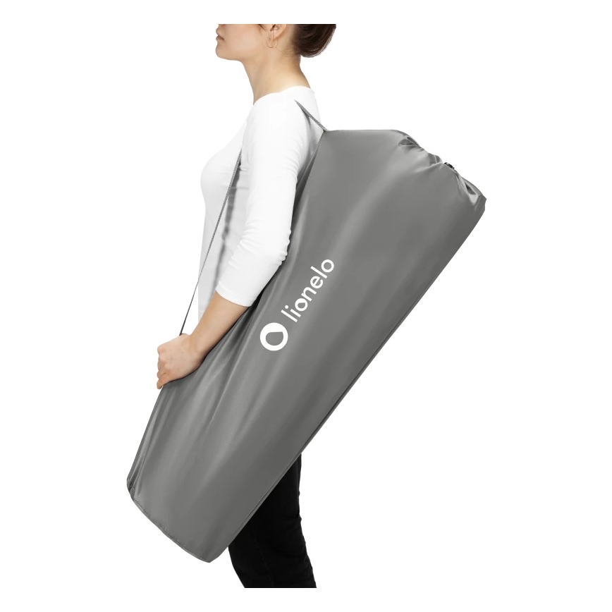 Lionelo - Vaikiškas maniežas ROEL PLUS (pilka, daugiaspalvė)