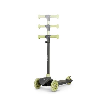 Lionelo - Vaikiškas paspirtukas JESSY 3xAA pilka/žalia