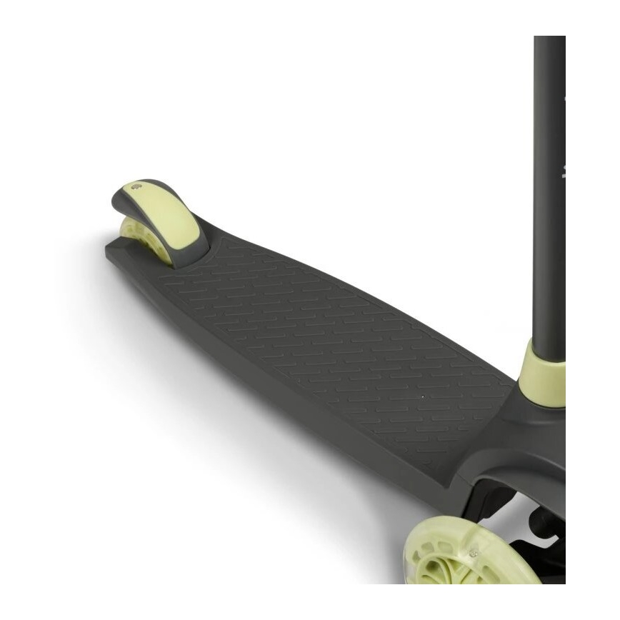 Lionelo - Vaikiškas paspirtukas JESSY 3xAA pilka/žalia