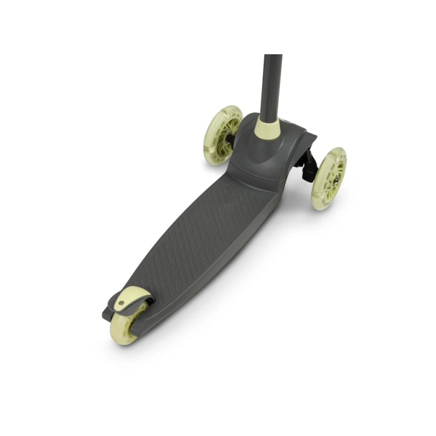 Lionelo - Vaikiškas paspirtukas JESSY 3xAA pilka/žalia