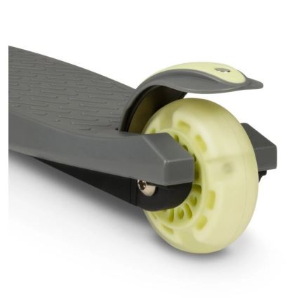 Lionelo - Vaikiškas paspirtukas JESSY 3xAA pilka/žalia