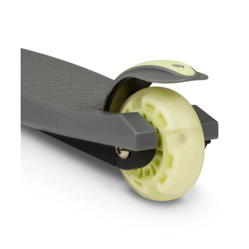 Lionelo - Vaikiškas paspirtukas JESSY 3xAA pilka/žalia