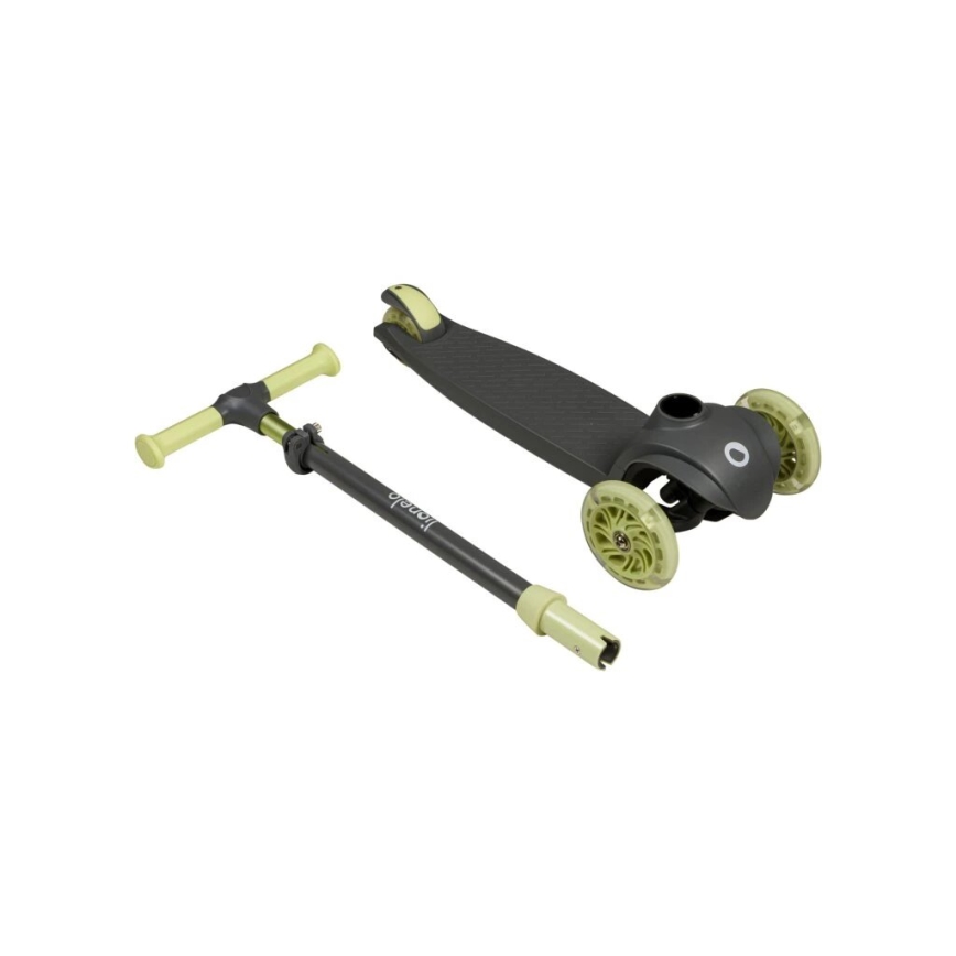 Lionelo - Vaikiškas paspirtukas JESSY 3xAA pilka/žalia