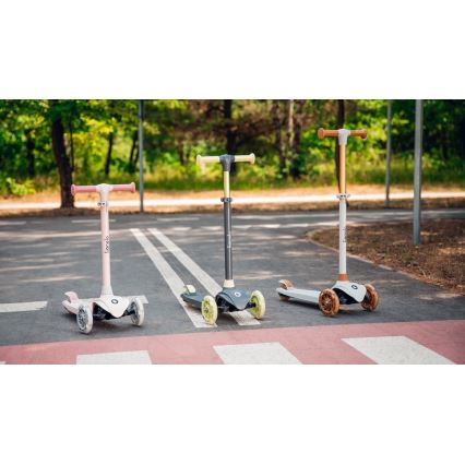 Lionelo - Vaikiškas paspirtukas JESSY 3xAA rausva