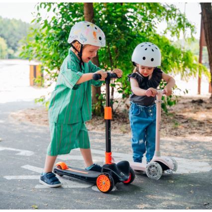 Lionelo - Vaikiškas paspirtukas JESSY 3xAA, rožinis