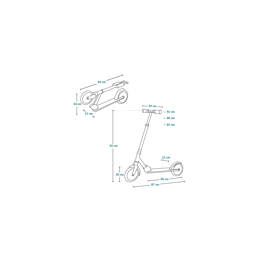 Lionelo - Vaikiškas paspirtukas LUCA juodas/rožinis