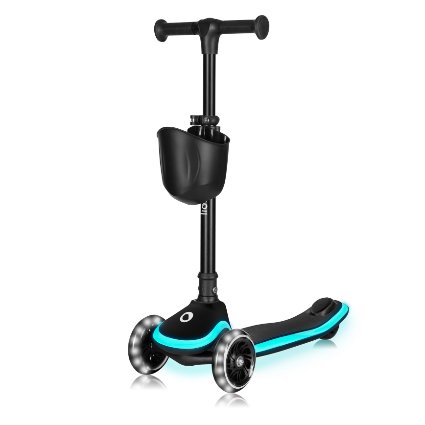 Lionelo - Vaikiškas paspirtukas MEY 3xAAA Juodas Oniksas