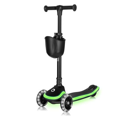 Lionelo - Vaikiškas paspirtukas MEY 3xAAA Juodas Oniksas