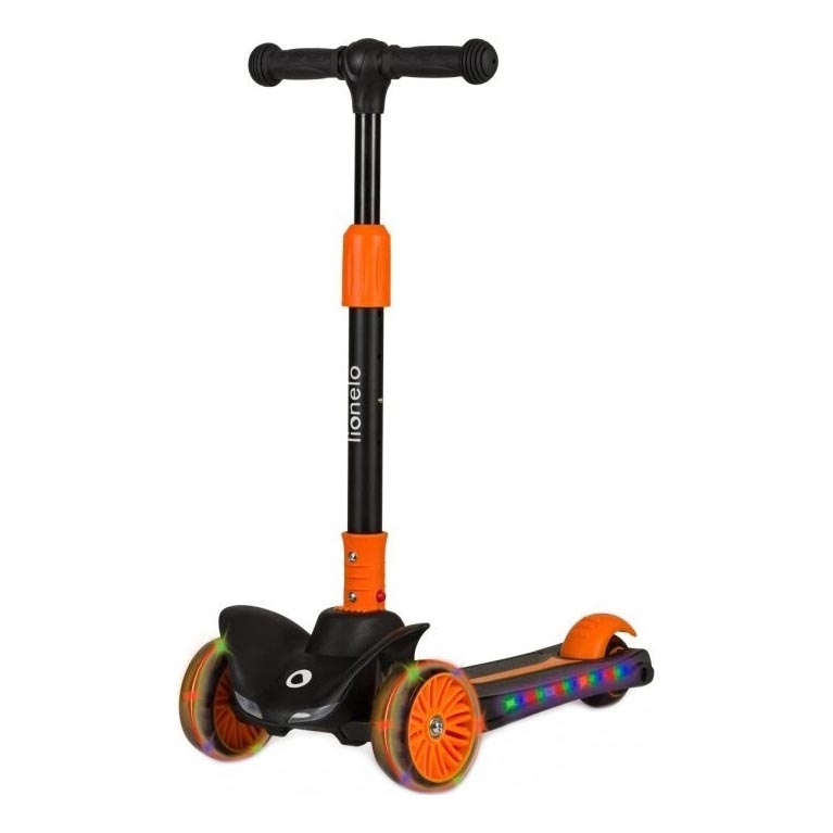 Lionelo - Vaikiškas paspirtukas TIMMY 3xAA oranžinė/juoda
