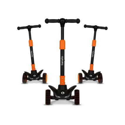 Lionelo - Vaikiškas paspirtukas TIMMY 3xAA oranžinis/juodas