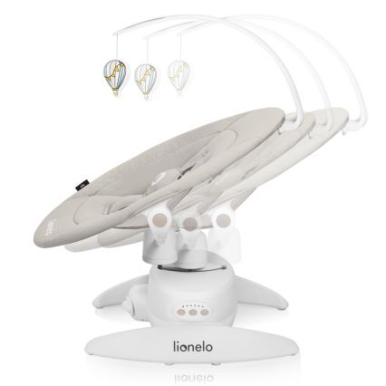 Lionelo - Vaikiškas supamasis krėslas su melodija IRIS 4xAA smėlio spalvos