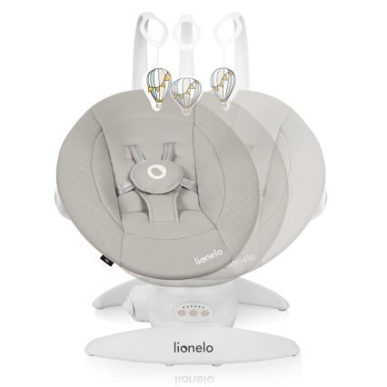 Lionelo - Vaikiškas supamasis krėslas su melodija IRIS 4xAA smėlio spalvos