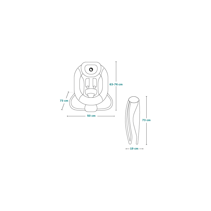 Lionelo - Vaikiškas vibruojantis supamasis fotelis su melodija PASCAL, 2xAA, pilkas